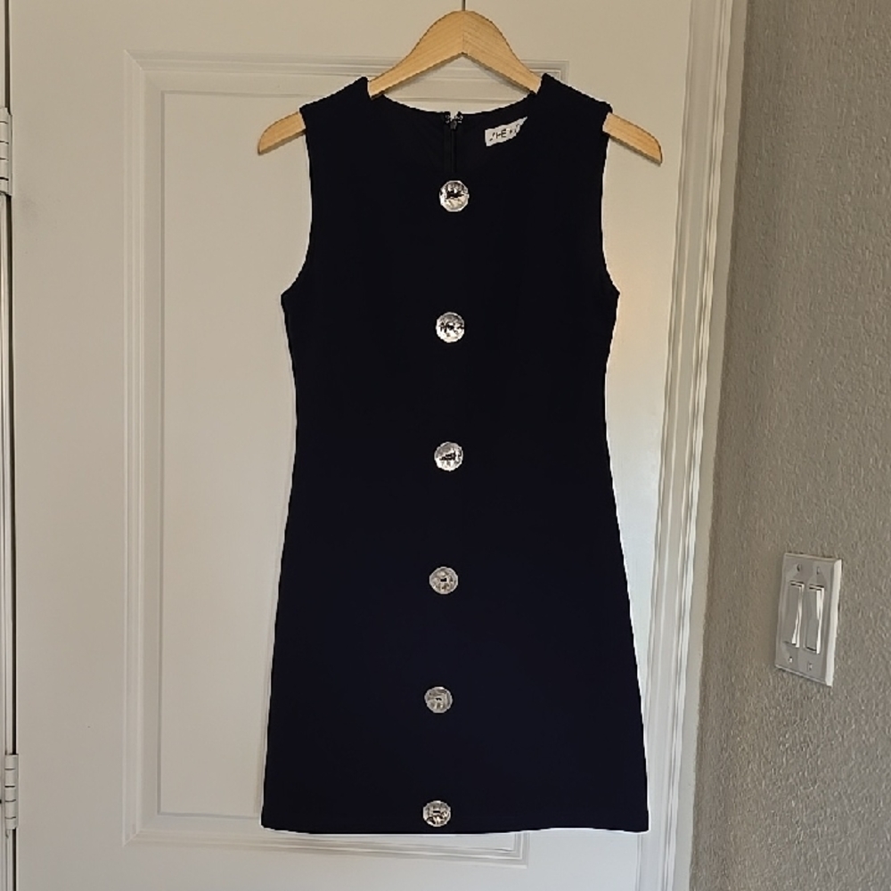 She and Sky Navy Sleeveless Mini Dress